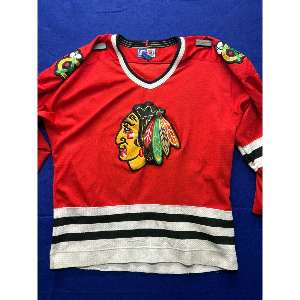 Starter Chicago Blackhawks NHL Hockey Jersey Mens XL Red Vintage‎ 90s